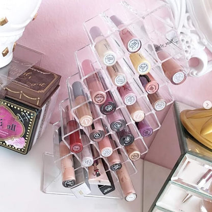 BY ALEGORY Acrylic Lip Gloss Makeup Organizer 28 Space Storage w/Deep Slots - Image 5