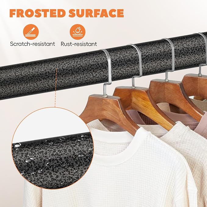 Heavy Duty Closet Rod 17-84 Inches, Adjustable, 1.1 Inches Diameter, Suitable - Image 6
