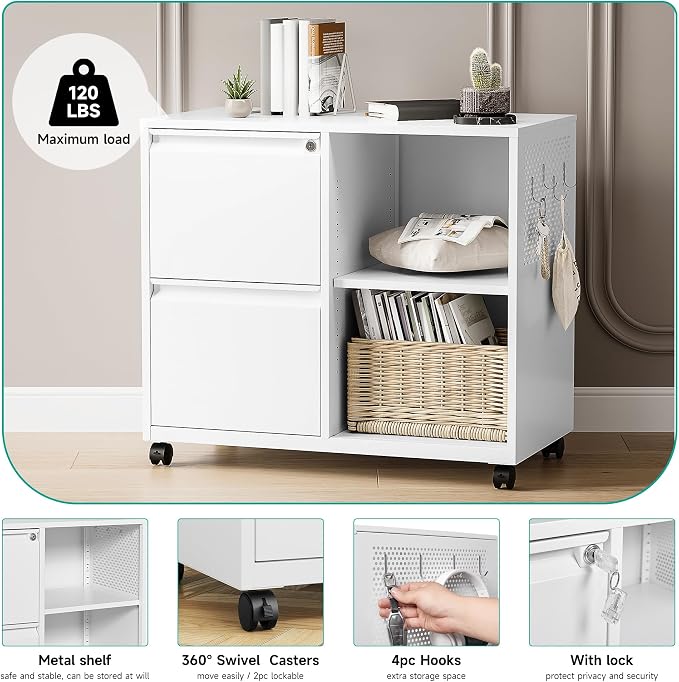SISESOL 2 Drawer File Cabinet - Image 6