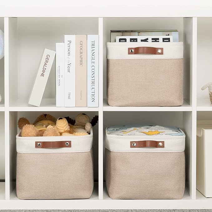HNZIGE Fabric Storage Baskets for Shelves, Large Collapsible Storage Baskets - Image 6
