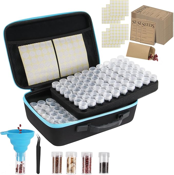 140 Slots Seed Storage Organizer, Garden Saving kit Seed Organizer by CleanKitchensHappyCooks