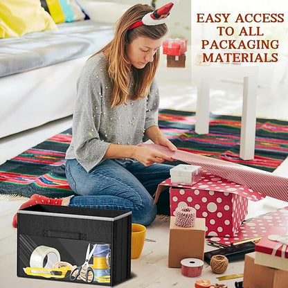 Black Over Door Wrapping Paper Organizer Storage - Image 2