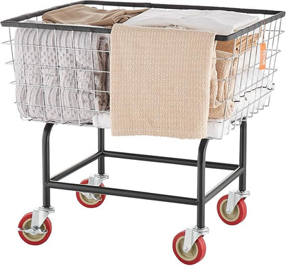 VEVOR Wire Laundry Cart, 2.8Bushel Wire Laundry Basket by VEVOR