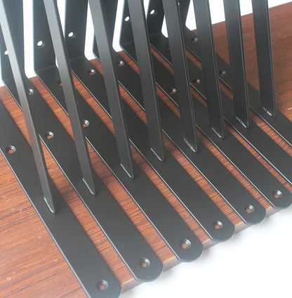 40 Pack L14 x H 10" Black Heavy Duty Shelf Brackets - Image 6
