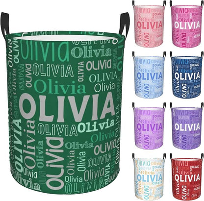 Custom Name Laundry Hamper, Personalized Laundry Basket by Kirendle