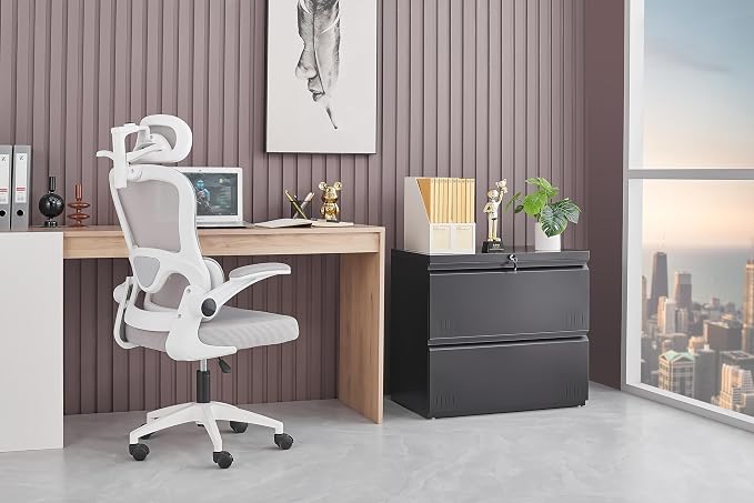 Metal File Cabinet with Lock, 2 Drawer Lateral File Cabinets - Image 8