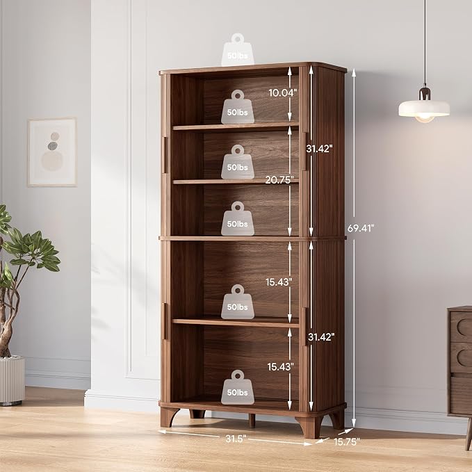 Decofy 69" Tall Kitchen Pantry Storage Cabinet - Image 2