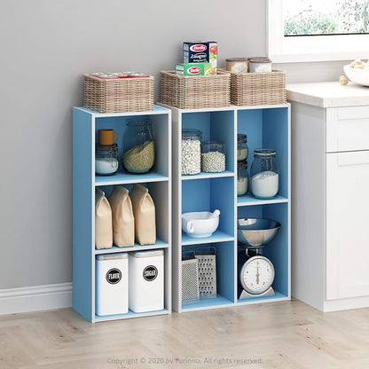 Furinno LUDER Book Shelf, 5-Cube Bookshelf, Reversible Bookcase, 9.4 x 19.5 x - Image 2