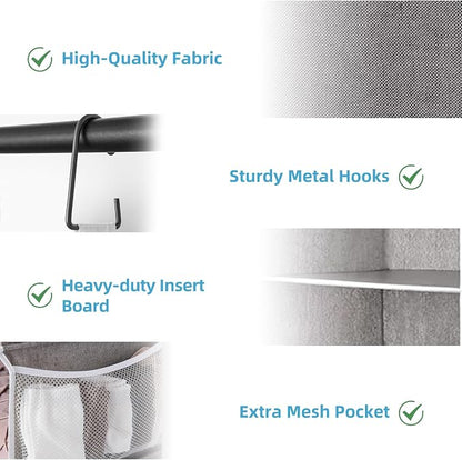 StorageWorks 6-Shelf Jumbo Closet Organizers, Two 3-Shelf Separable Hanging - Image 4