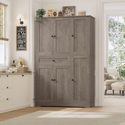 HOSTACK 68" H Kitchen Pantry Storage Cabinet - Image 2