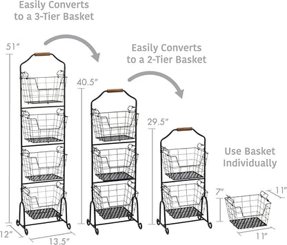 Mikasa Gourmet Basics Ferme 4-Tier Market Basket - Image 3