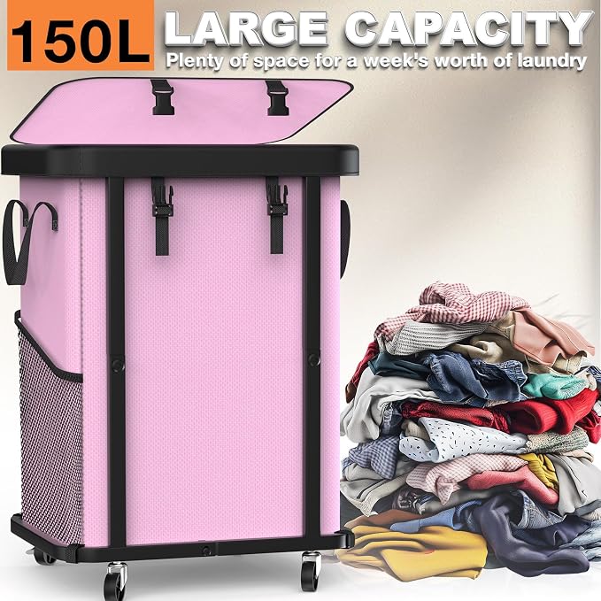 150L Large Fashion Laundry Basket - Image 2