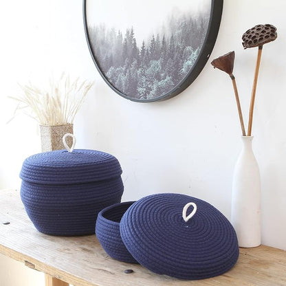 Sea Team Round Cotton Rope Storage Basket - Image 2
