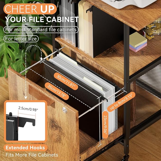 ABC life Plastic Expanding Hanging File Folders, Reinforced 3.15" Hanging - Image 2