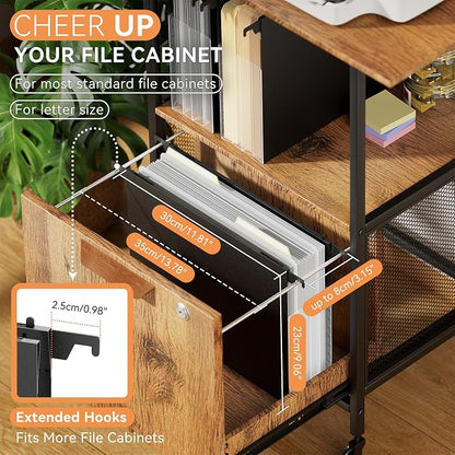 ABC life Plastic Expanding Hanging File Folders, Reinforced 3.15" Hanging - Image 2