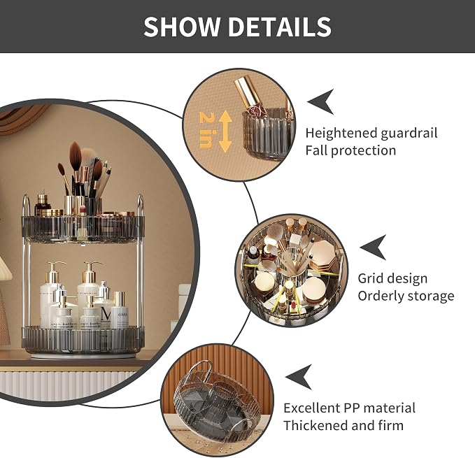 YCIA&DONE Rotating Makeup Organizer - Image 7