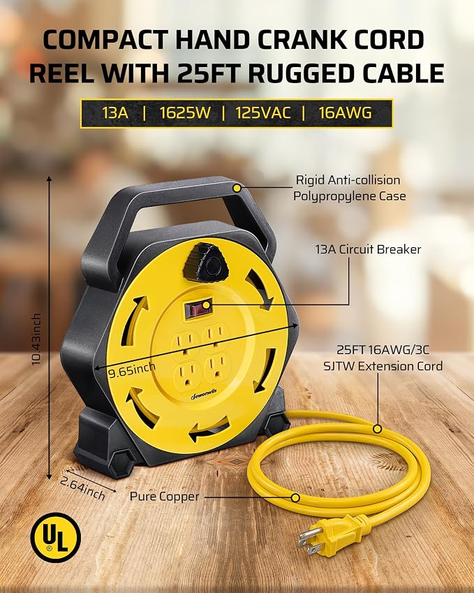 DEWENWILS Extension Cord Reel - Image 3
