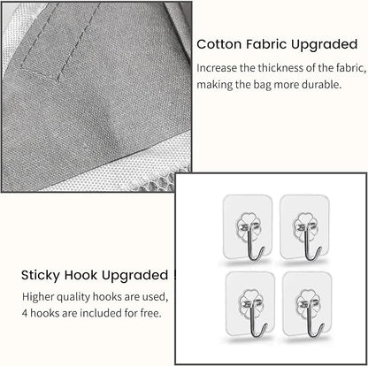 Kanrichu 3pcs Wall Hanging Organizer Bag, Linen Fabric Door Hanging Storage - Image 4