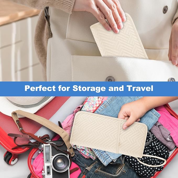 SITHON Hot Iron Holder & Mat, Heat Resistant Hair Tools Travel Bag Portable Hot - Image 6