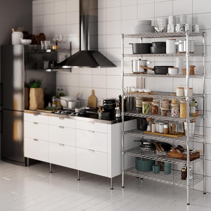 18" Deep x 36" Wide x 74" Height Wire Shelving Kit | 8-Tier | NSF Commercial - Image 6