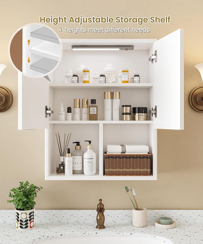 HAIOOU Fluted Bathroom Wall Cabinet - Image 5