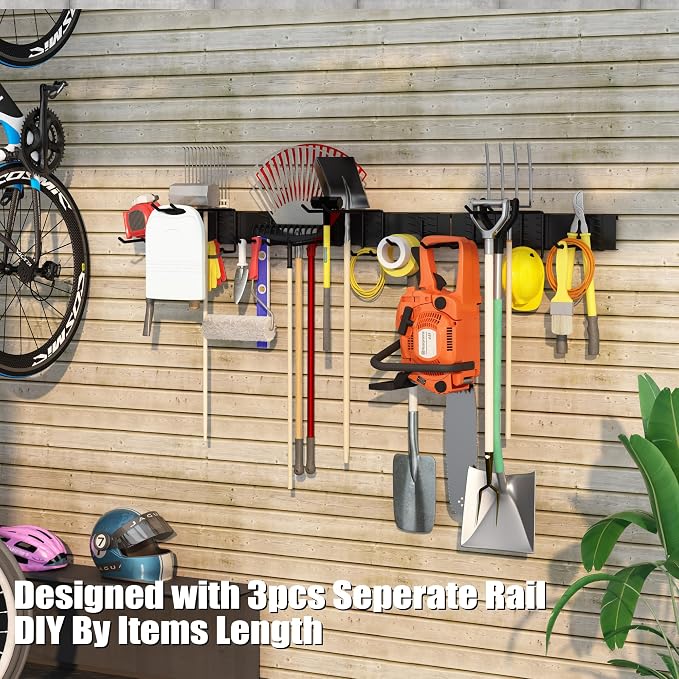 48 Inches Garage Organization, Wall Mount Garden Tool Organizer, 660lbs - Image 2