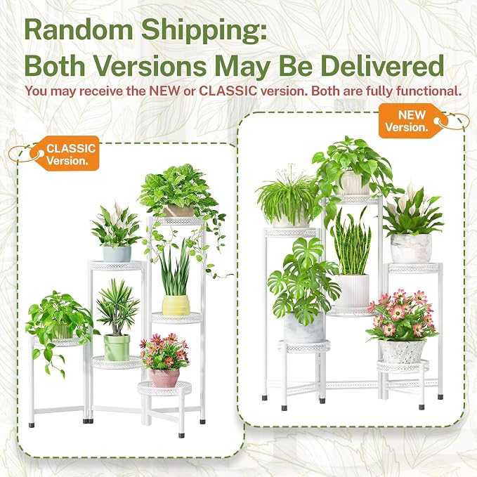 iDavosic.ly Plant Stand Indoor Outdoor, 6 Tier Corner Metal Flower Display - Image 2