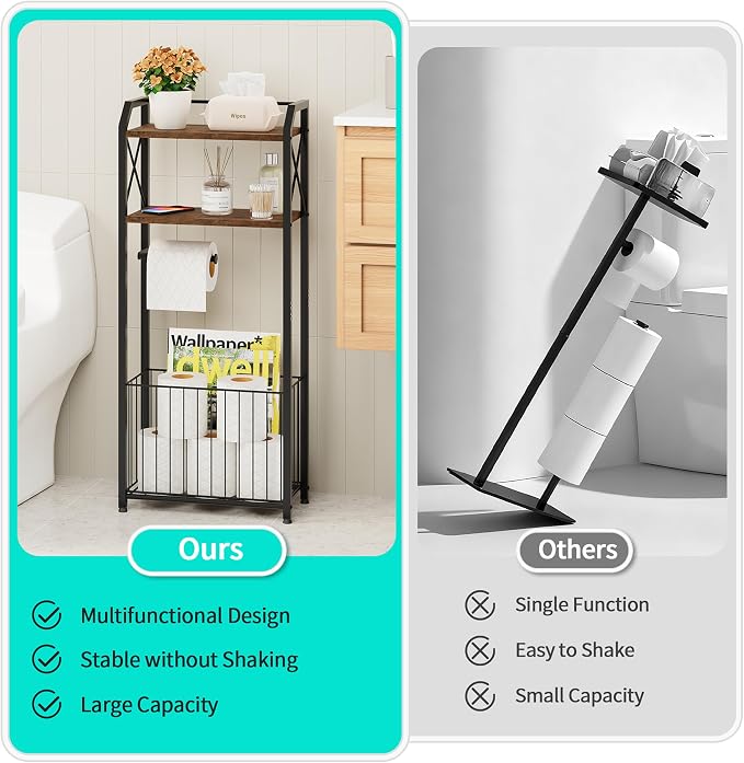 HapiRm Freestanding Toilet Paper Holder - Image 7