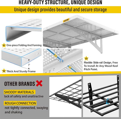 2-Pack 2x3ft Adjustable Garage Wall Shelving 560lbs Load Capacity Heavy Duty - Image 4