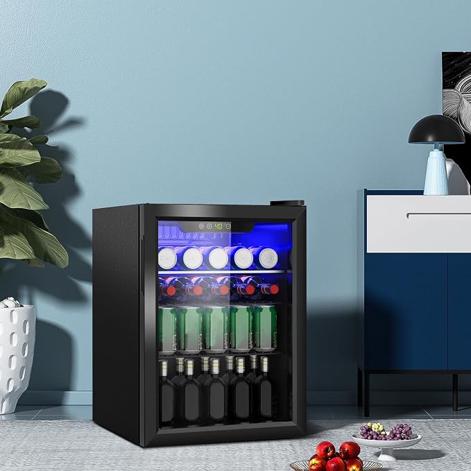 Stopasd Beverage Refrigerator Cooler, 2.6 Cu.Ft/95 Can Drink Fridge - Image 6