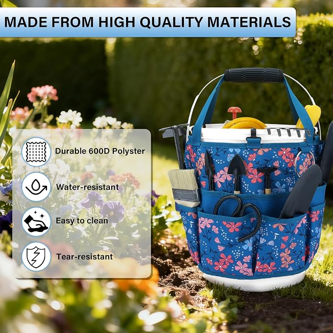 KUNN Bucket Organizer 5 Gallon 18-Pocket Tool Bucket Bag - Image 5