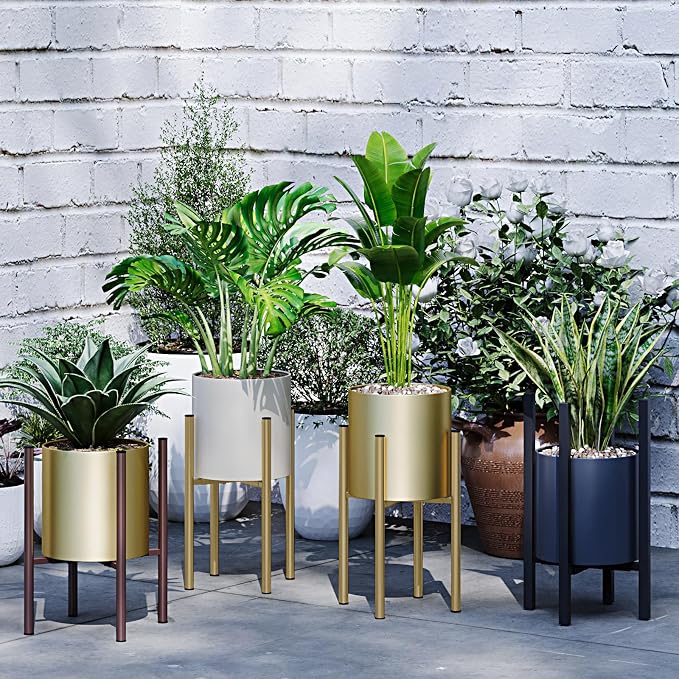 Adjustable Metal Plant Stand Indoor, Fits 8-14 Inch Pots, Mid Century Modern - Image 7