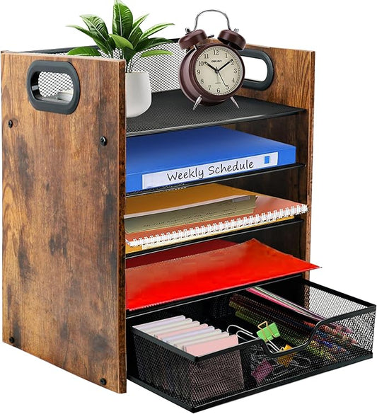 Wood Desk Organizer by BOERSHUN