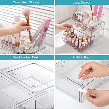 Vtopmart 3 Tier Clear Makeup Organizer - Image 6