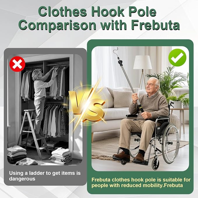 Heavy Duty Closet Hanger Reaching Pole - Image 5