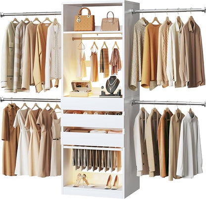 Closet System, 4-8FT Closet Organizer by HUAHUU