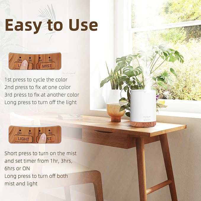 ASAKUKI Essential Oil Diffuser, Aromatherapy Cool Mist Home Humidifier - Image 2