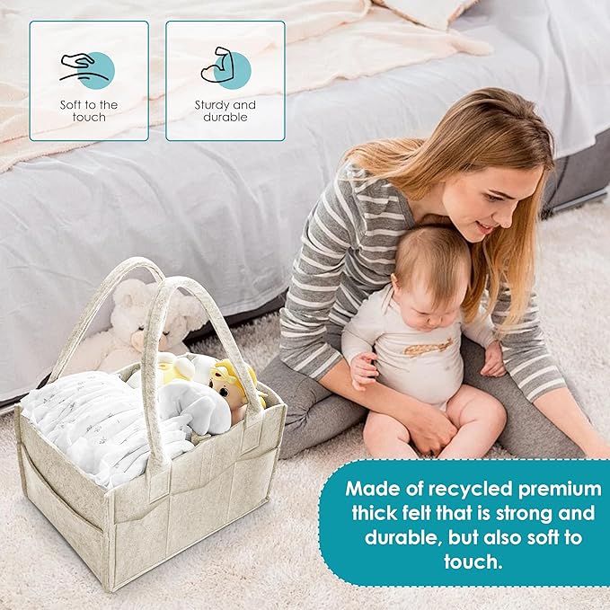 Cute Castle 2 Pack Diaper Caddy Organizer - Image 4