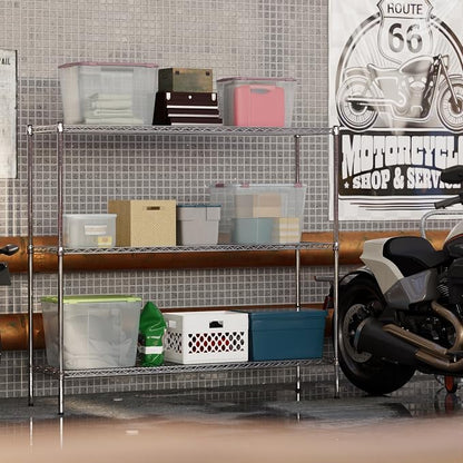 18" Deep x 60" Wide x 54" Height Wire Shelving Kit | 3-Tier | NSF Commercial - Image 2