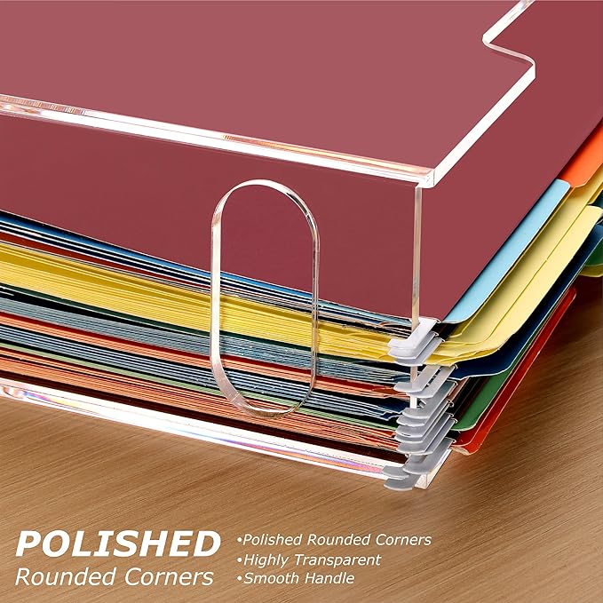DINGHUO Acrylic Hanging File Organizer Box, File Holder - Image 7