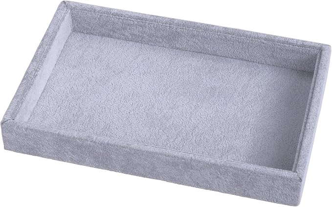 Mornajina 9" x 5.7" Velvet Jewelry Tray Jewelry Display Tray, Stackable Empty by Mornajina