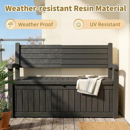 EFU Outdoor Storage Bench, Outdoor Bench - Image 4