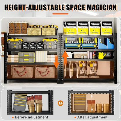 5000LBS 4 Tier Garage Storage Shelves, Heavy Duty Adjustable Storage Rack - Image 4