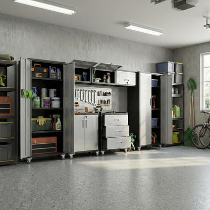 Garage Cabinet System | Heavy Duty Steel All-in-One Modular Garage Cabinet Set - Image 8