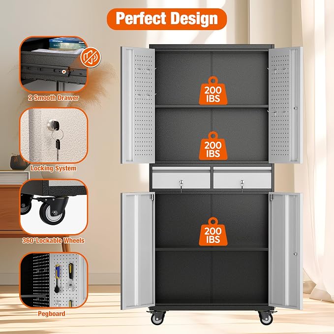 Aobabo Metal Storage Cabinet - Image 5