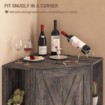 Farmhouse Corner Cabinet, Tall Corner Storage Cabinet - Image 7