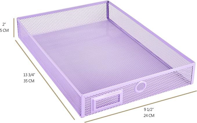 Annova Desk Organizer Wire Mesh 3 Tier Sliding Drawers Paper - Image 9