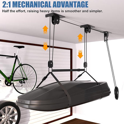 Cargo Box Pulley System for Garage Storage, Heavy-Duty - Image 5