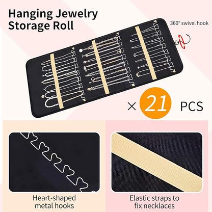 Bloss Hanging Jewelry Organizer-48 Pockets Dual-Sided Hanging Jewelry - Image 2