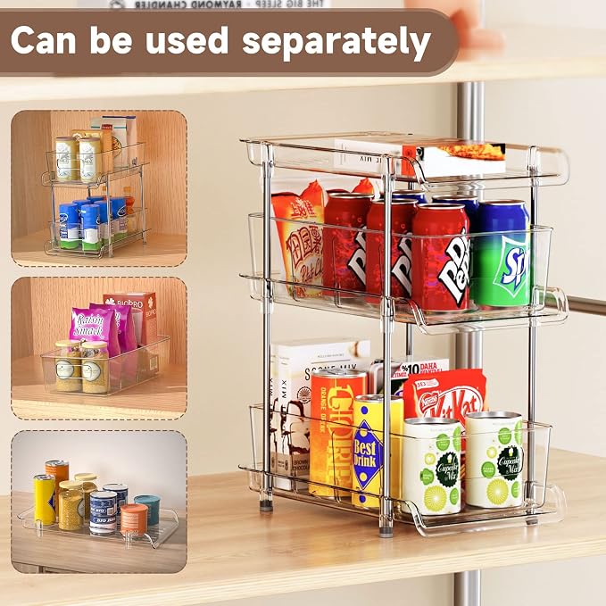 3 Tier Clear Bathroom Organizer - Image 2